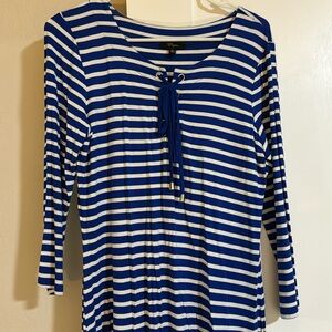 blue & white striped dress (for short girls) or top!